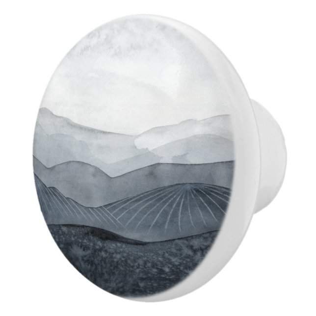 Blustering Grey Valley Ceramic Knob (Right)