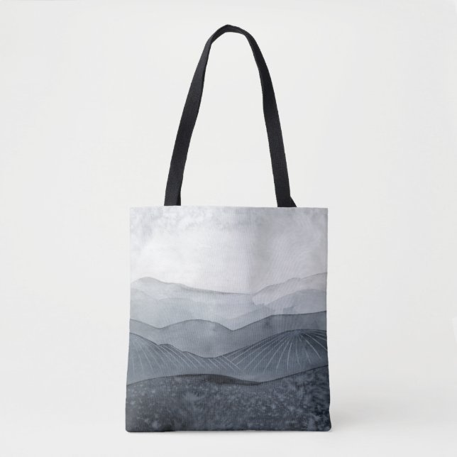 Blustering Grey Valley Tote Bag (Front)