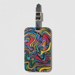 Blustery Day-Psychedelic Abstract Art Luggage Tag
