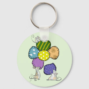 Blüte nähen key ring