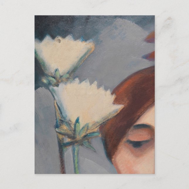 Bluten aund Weiblicher Kopf by Maetzel-Johannsen Postcard (Front)