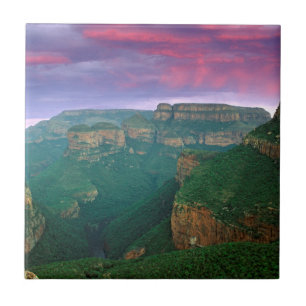 Blyde River Canyon At Sunset, South Africa Tile