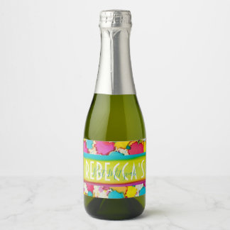 BM Bar Bat Mitzvah Confetti Mini Sparkling Wine Label