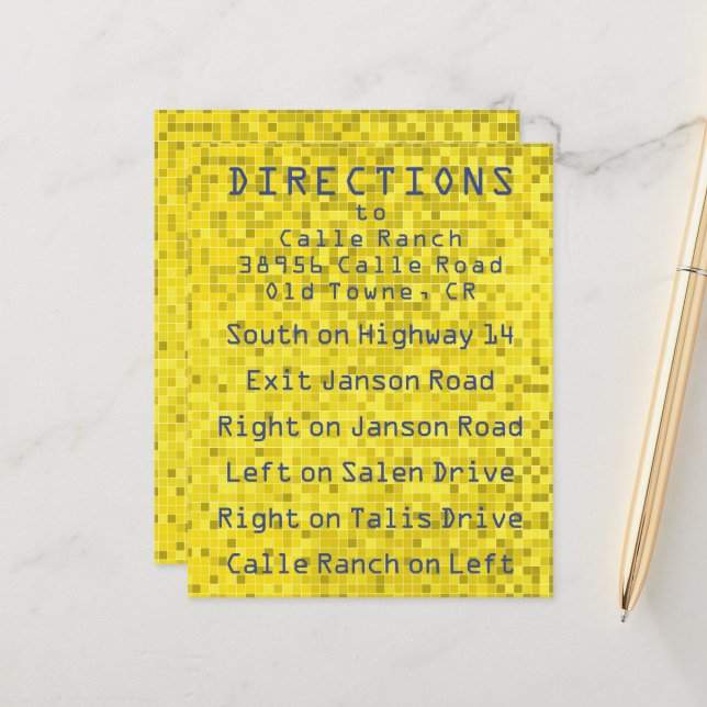 BM Bar Bat Mitzvah Game On Direction Card (Front/Back In Situ)