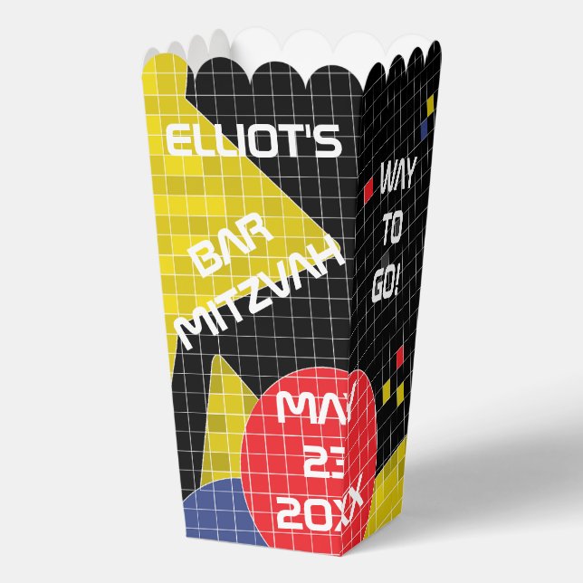 BM Bar Bat Mitzvah GAME ON Favour Box (Front)