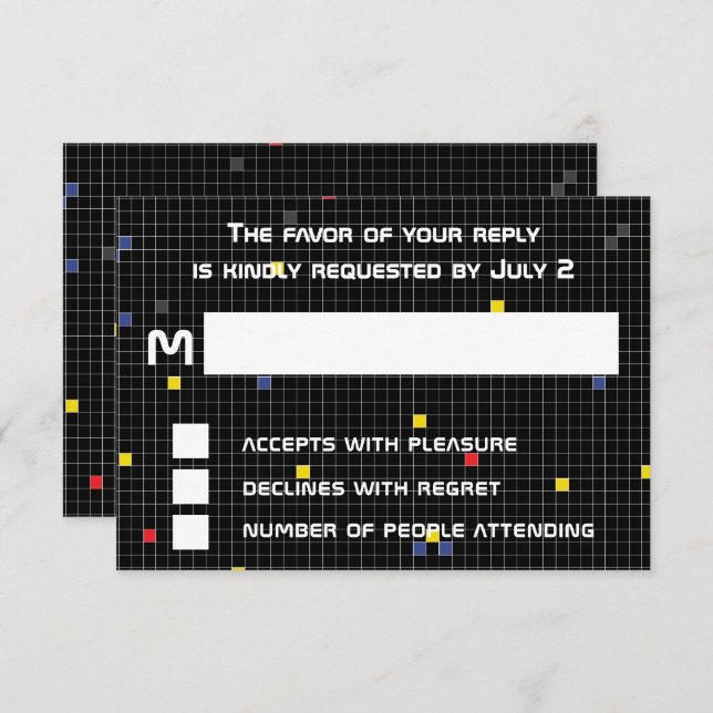 BM Bar Bat Mitzvah Game On RSVP Card (Front/Back)