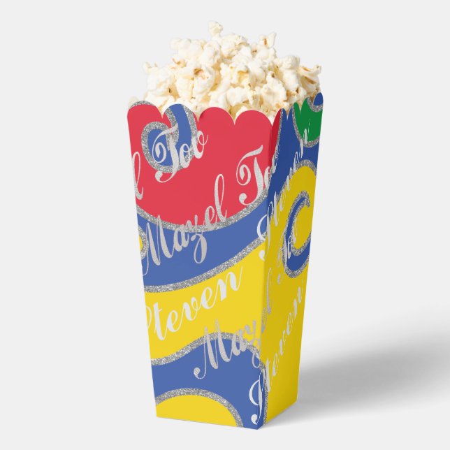 BM Bar Bat Mitzvah Swirls Favour Box (Popped)