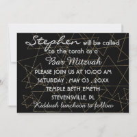 BM Bar Mitzvah Bar Mitzvah Gold Stars 5 x 7
