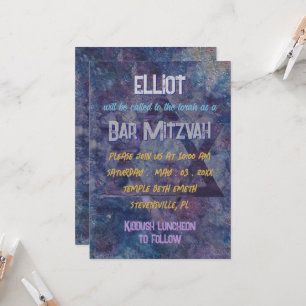 BM Bar or Bat Mitzvah Painterly Star Invitation