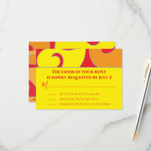 BM Bar or Bat Mitzvah RSVP Silvery Swirls Card