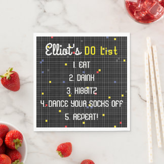 BM Bat Bar Mitzvah Game On Napkin