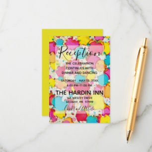 BM Bat Mitzvah Bar Mitzvah Confetti Reception Card