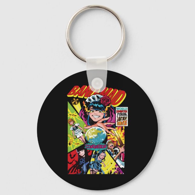 Bm World Domination Tour Sticker  Key Ring (Front)