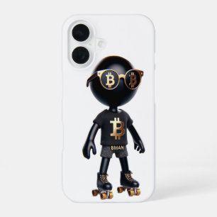 Bman on Roller Skates, Bitcoin, by Natasha Us iPhone 16 Case