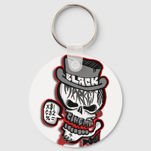 BMC grey Skull logo Key Ring (Front)