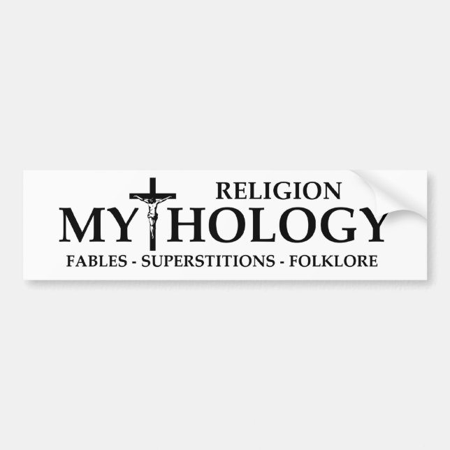 BMP Religion = Mythology Bumper Sticker (Front)