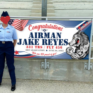 BMT Airman Graduation 331 TRS Wolfpack Military Banner