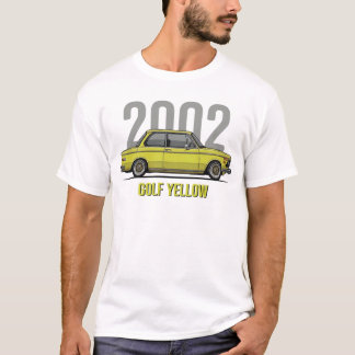 BMW 2002 Golf Yellow Classic Car T-Shirt