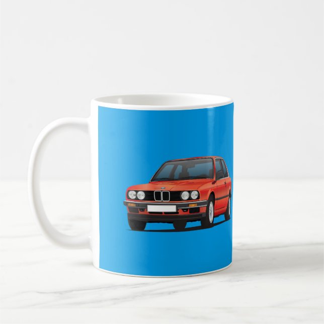 BMW 3 series, E30, shiny red Coffee Mug (Left)