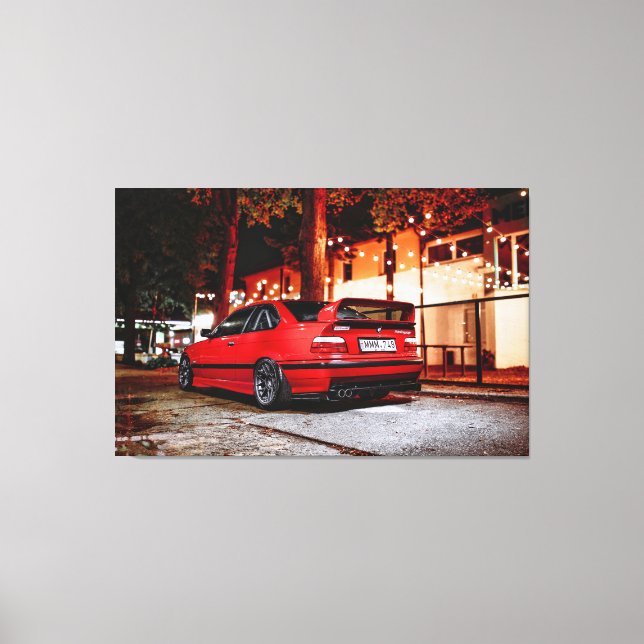 BMW E36 Racecar Canvas Print (Front)