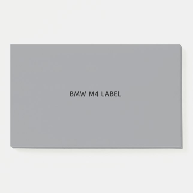 BMW M4 LABEL  POST-IT NOTES (Front)