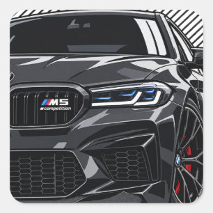 BMW M5 Competition Black Sports Car Sticker – Aggr