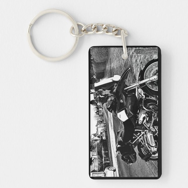 BMW Motor Bike Birthday Key Ring (Front)