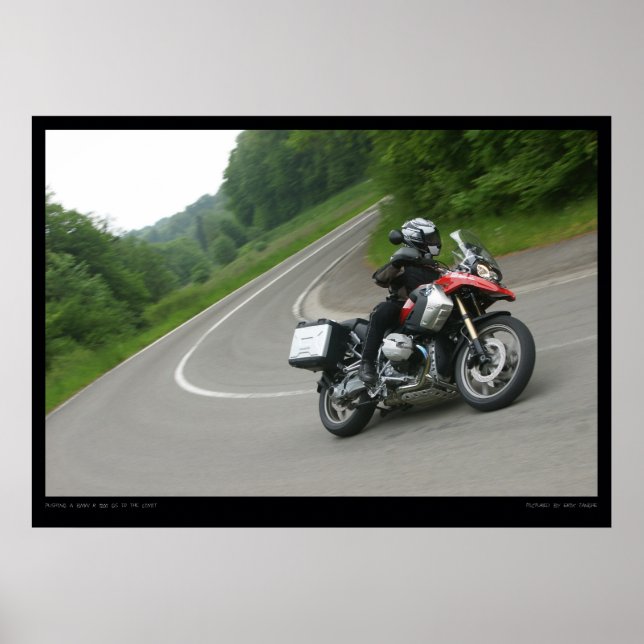 BMW R 1200 GS cornering Poster (Front)