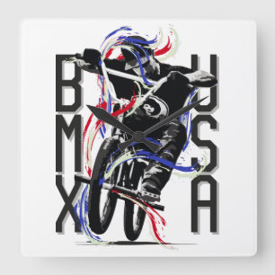 Bmx America - Bmx USA Square Wall Clock
