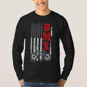 BMX American Flag Patriotic Bike Gift Men Women Bo T-Shirt