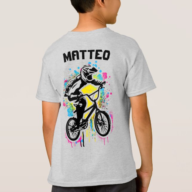 Bmx Apparel - Bmx T-Shirt Personalised Name (Back)
