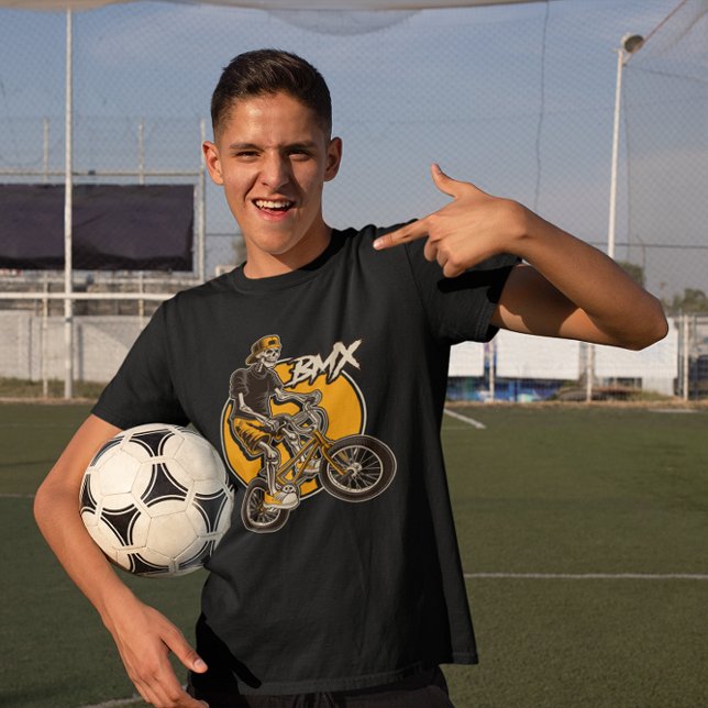 BMX Bicycle Skull Rider Jump T-Shirt (Creator Uploaded)