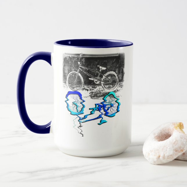 BMX Bicycle Sport Coloured Reflection Mug (With Donut)