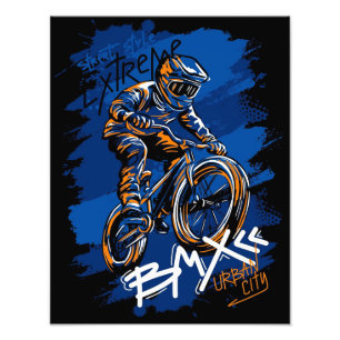 Bmx Bicycle Urban Graffiti streetwear Photo Print