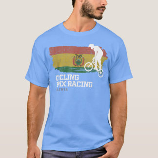 BMX Bike Bolivia Flag Biking Cycling Racing BMX  T-Shirt
