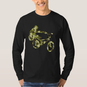 Bmx Bike Camo Racer Biker T-Shirt