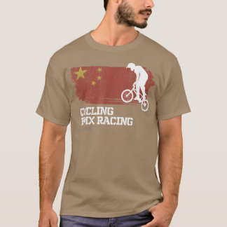 BMX Bike China Flag Biking Cycling Racing BMX  T-Shirt