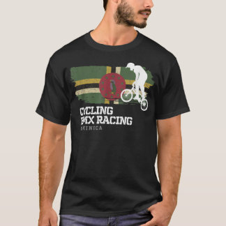 BMX Bike Dominica Flag Biking Cycling Racing BMX 3 T-Shirt