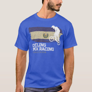 BMX Bike El Salvador Flag Biking Cycling Racing BM T-Shirt