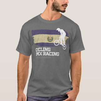 BMX Bike El Salvador Flag Biking Cycling Racing BM T-Shirt