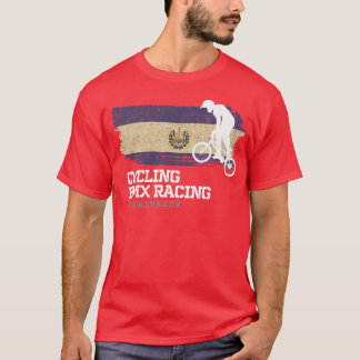 BMX Bike El Salvador Flag Biking Cycling Racing BM T-Shirt
