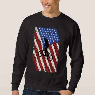 Bmx Bike Extreme Sport American Flag 4th Of July Sweatshirt