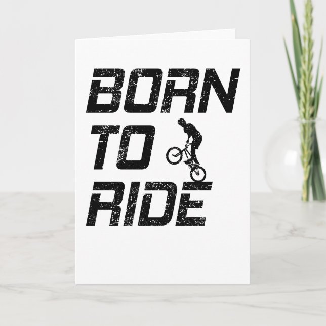 BMX Bike Freestyle Sport Gift Cool Saying Card (Front)