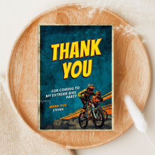 BMX Bike "Let's Ride" Birthday - Street Style Thank You Card