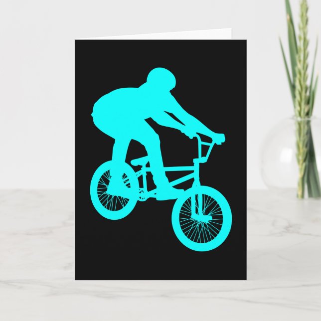 BMX Bike Motocross Bicycle Freestyle Retro Gift Card (Front)