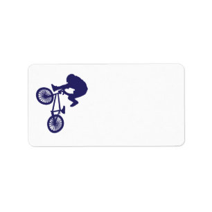 BMX Bike Rider Label