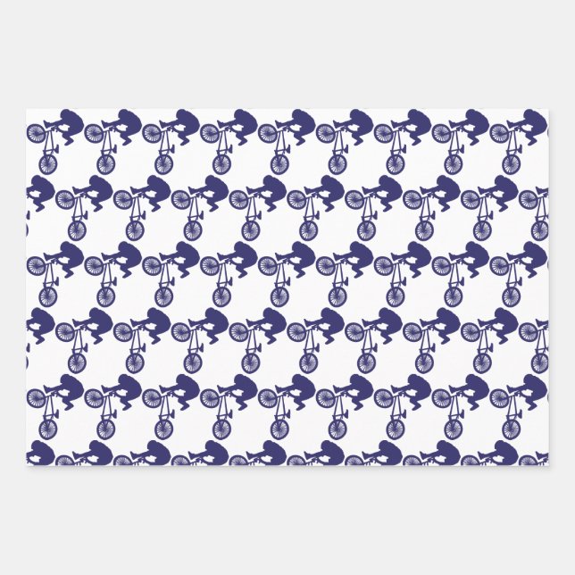 BMX Bike Rider Wrapping Paper Sheet (Front)