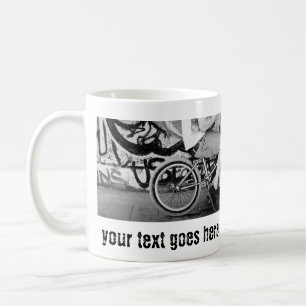 BMX bike skate park graffiti black Coffee Mug
