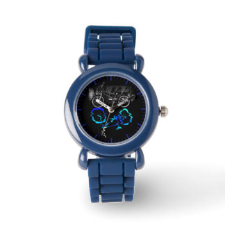 BMX Bike Sport Coloured Reflection Kids  Watch