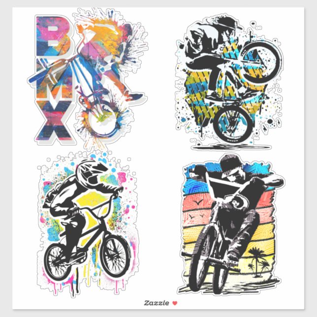 Bmx Bike Stickers - Bmx Vinyl Stickers (Sheet)
